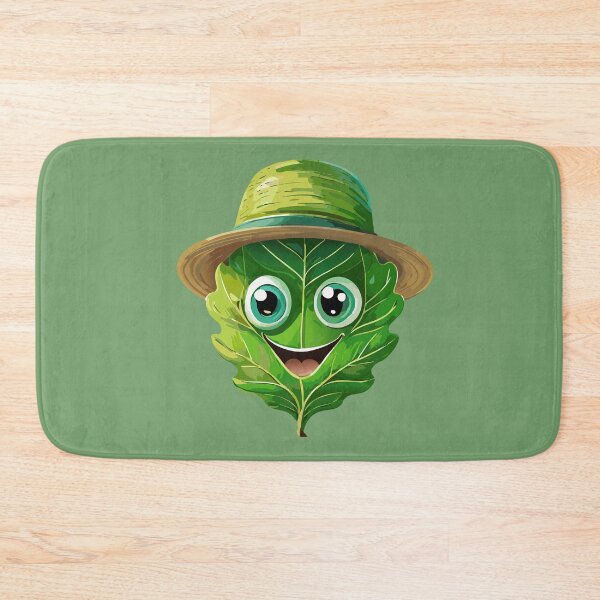 Item preview, Green with leaf eyes and a hat designed and sold by Firas Aljazzar.