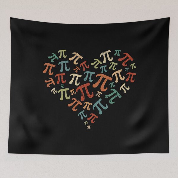 Item preview, Pi Heart - Pi signs in Heart-shape March 14 Holiday Retro Mathematics Design designed and sold by venomousvector.