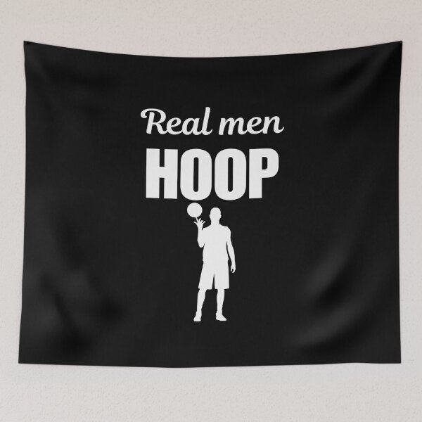 Item preview, Real men hoop, funny quote or saying for athletes and people who love and like basketball sport. Basketball athlete vibes.. designed and sold by NBSStore.