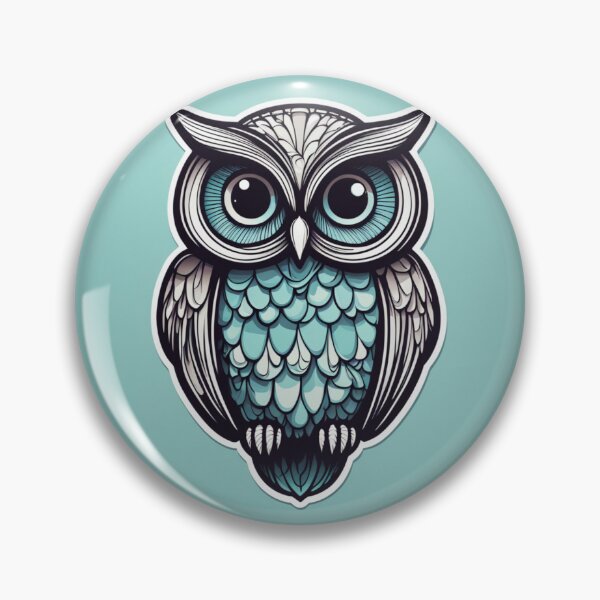 Item preview, Horned Owl Cartoon designed and sold by FamiliarPufferfish.