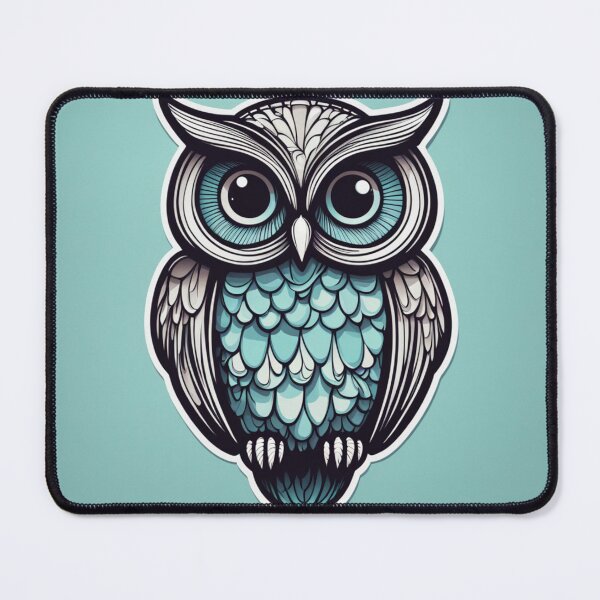 Item preview, Horned Owl Cartoon designed and sold by FamiliarPufferfish.