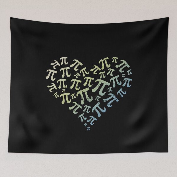 Item preview, Pi Heart - Pi symbols Heart-shaped March 14 Holiday Retro Mathematics Design designed and sold by venomousvector.