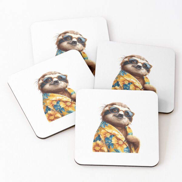 Item preview, Sloth hawaiian with sunglasses designed and sold by MaateoDesign.