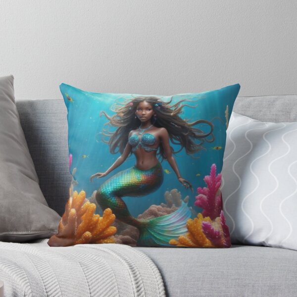 Item preview, Beautiful Black Mermaid Art designed and sold by Rell1970.