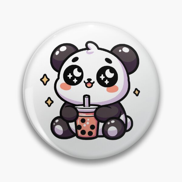Item preview, Kawaii Cute Panda Drinking Boba designed and sold by PeelZinc.