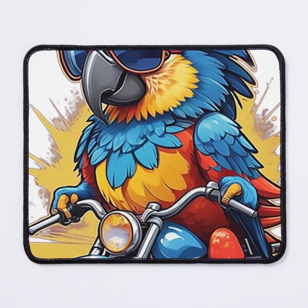 Item preview, Motorbike Riding Macaw designed and sold by likbatonboot.