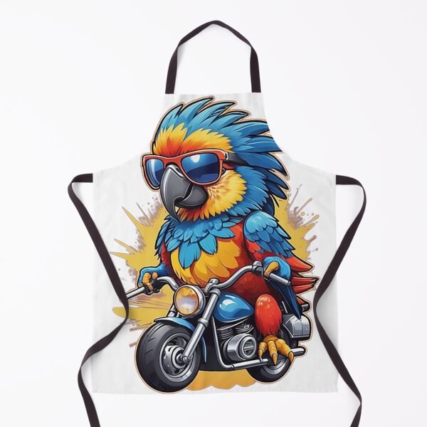 Item preview, Motorbike Riding Macaw designed and sold by likbatonboot.