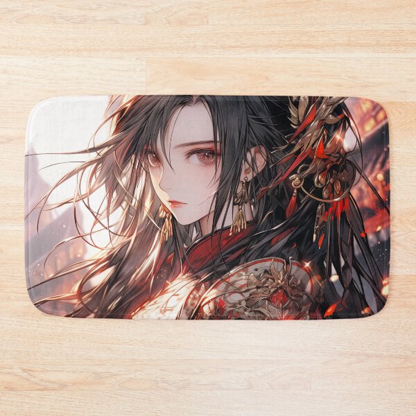 Item preview, Crimson Onyx Warrior Anime Girl designed and sold by bubblegoth.