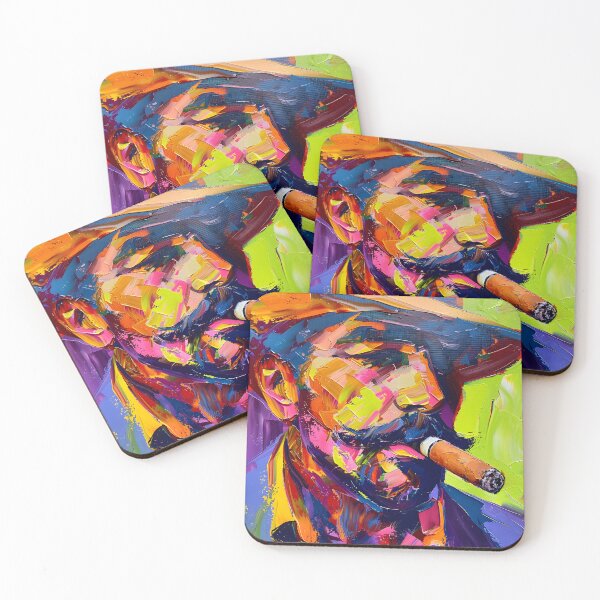 Item preview, Vivid Whirlwind- A Dynamic Impasto Sojourn through the Trippy Dance of Cigar Smoke designed and sold by OlfactoART Studio.