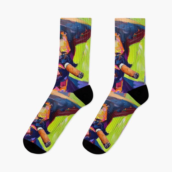 Item preview, Vivid Whirlwind- A Dynamic Impasto Sojourn through the Trippy Dance of Cigar Smoke designed and sold by OlfactoART Studio.