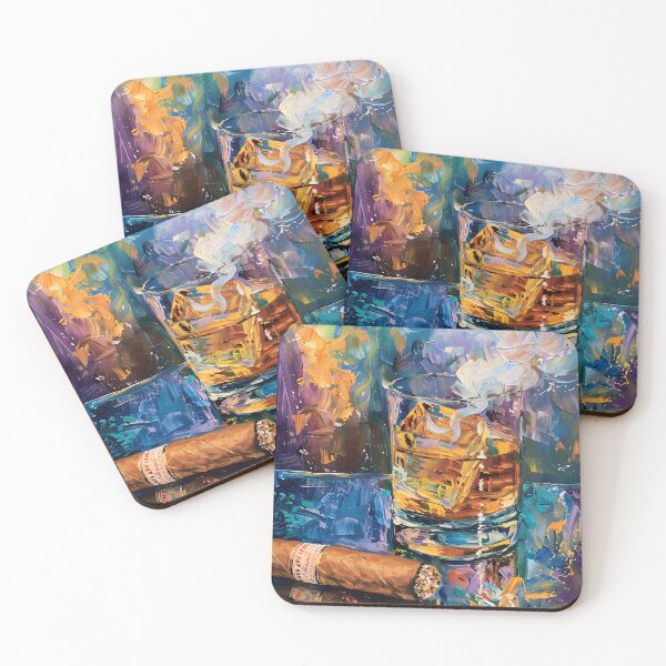 Item preview, Ephemeral Echoes- A Cubist-Fauvist-Impressionist Symphony of Whiskey, Cigar, and Smoke designed and sold by OlfactoART Studio.