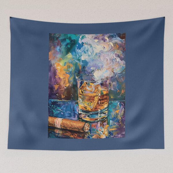 Item preview, Ephemeral Echoes- A Cubist-Fauvist-Impressionist Symphony of Whiskey, Cigar, and Smoke designed and sold by OlfactoART Studio.