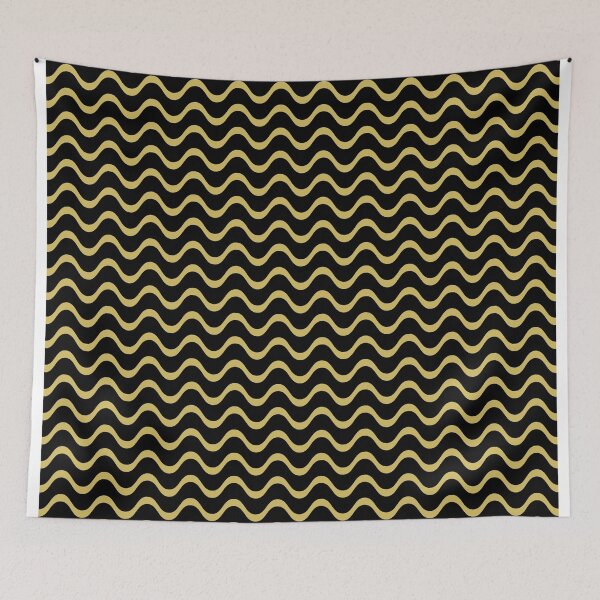 Item preview, Black and Gold Wavy Pattern designed and sold by Jeallan Designs.