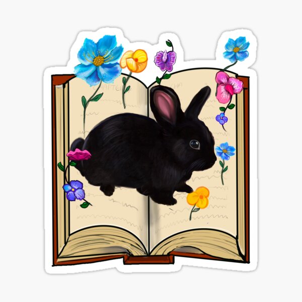 Item preview, Bunny rabbit Book lover bookish Bookworm Reader Rabbits I love books  designed and sold by Artonmytee.