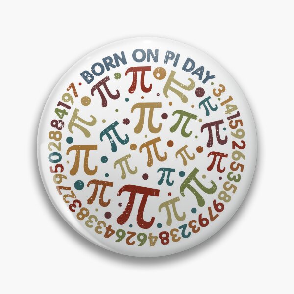 Item preview, Born on Pi Day March 14 Distressed Retro Circle Shaped Mathematics Retro Design  designed and sold by venomousvector.