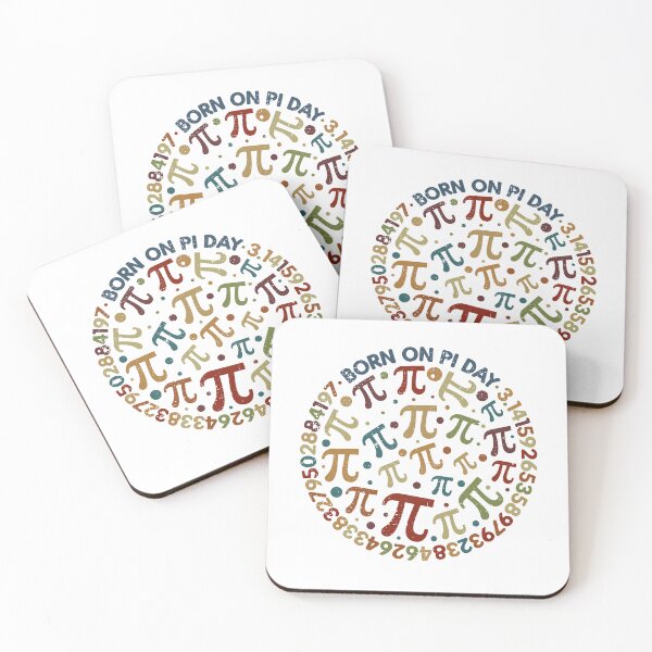 Item preview, Born on Pi Day March 14 Distressed Retro Circle Shaped Mathematics Retro Design  designed and sold by venomousvector.