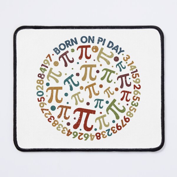 Item preview, Born on Pi Day March 14 Distressed Retro Circle Shaped Mathematics Retro Design designed and sold by venomousvector.