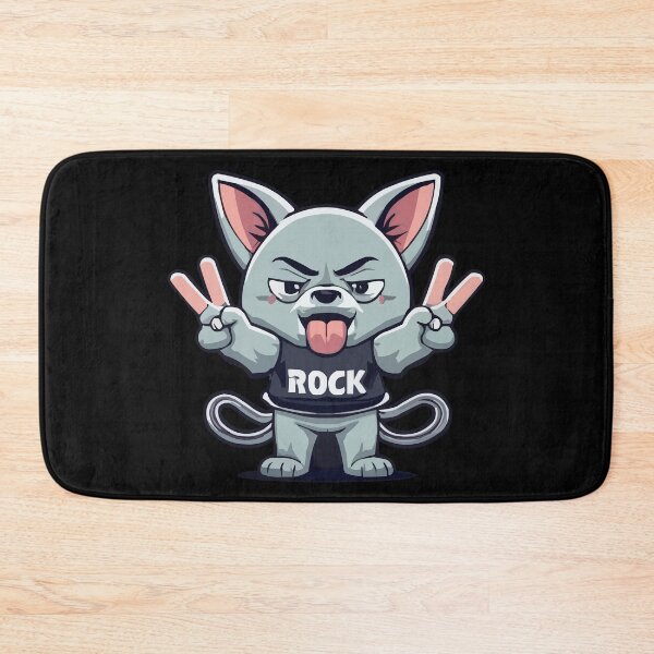 Item preview, rocker dog doing the rock sign designed and sold by Joncasmiart.