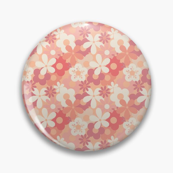 Item preview, Pantone 2024 Peach Fuzz Flower Power Pattern designed and sold by ClaudiaFlores.