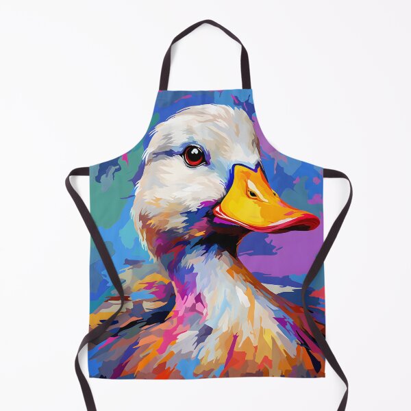 Artikelvorschau, Ente mit Brille Porträts Kunst. Tier bunt. Tierkissen. entworfen und verkauft von formform.