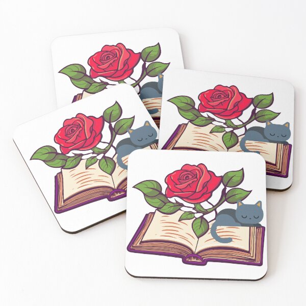 Item preview, Cute cat book rose loves. designed and sold by designing01Ar3.