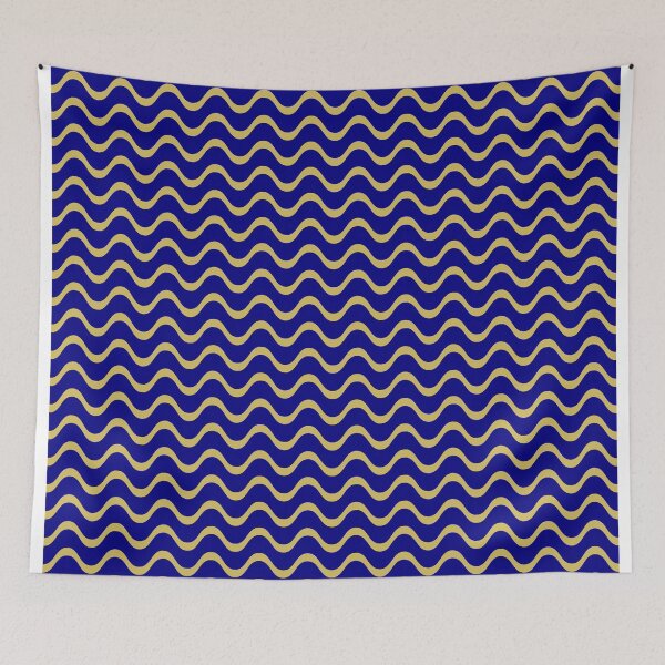 Item preview, Blue and Gold Wavy Pattern designed and sold by Jeallan Designs.