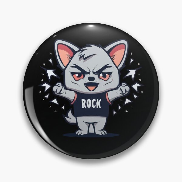 Item preview, rocker dog singing happy designed and sold by Joncasmiart.
