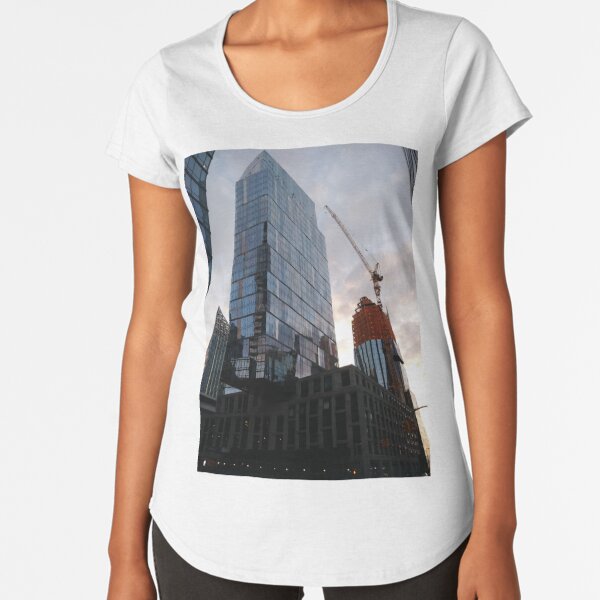New York, Manhattan, New York City, Skyscraper, tower block, high rise building, tower, block, high rise, building Premium Scoop T-Shirt