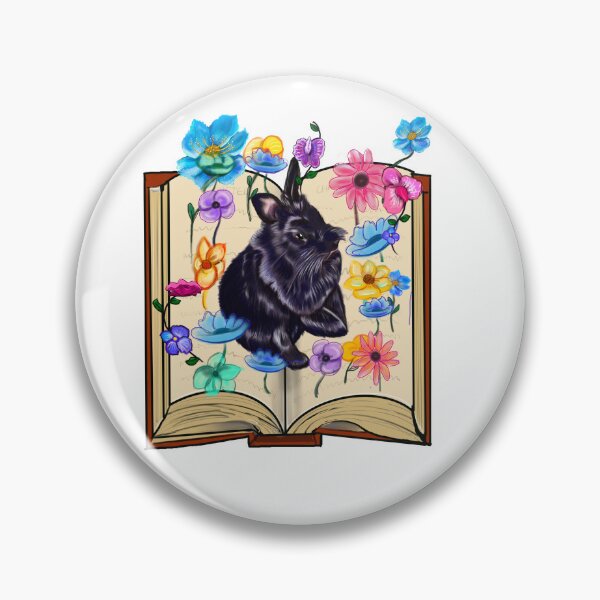 Item preview, Bookish bookworm reading bunny rabbit - Book lover with flowers designed and sold by Artonmytee.
