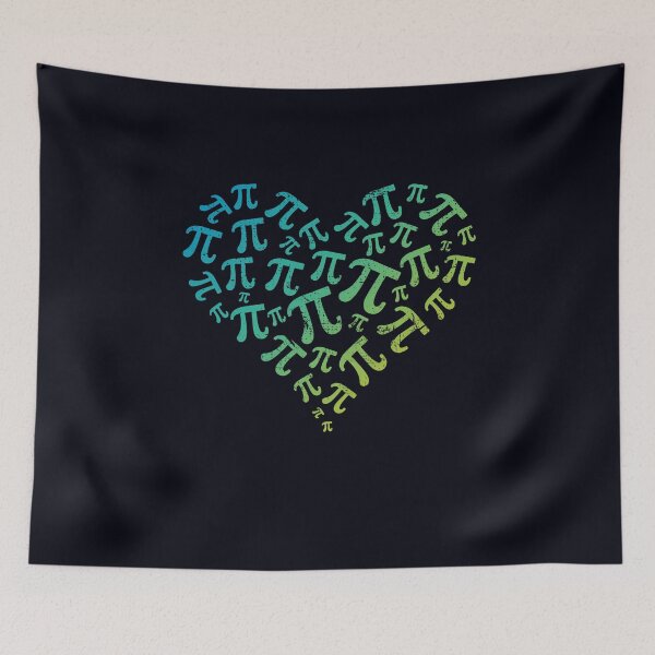 Item preview, Pi Heart created with Pi symbols Retro Heart-shaped Design designed and sold by venomousvector.
