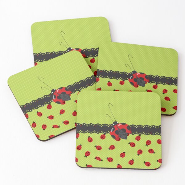Item preview, Ladybug Delight Limegreen designed and sold by purplesensation.
