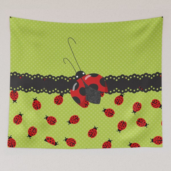 Item preview, Ladybug Delight Limegreen designed and sold by purplesensation.