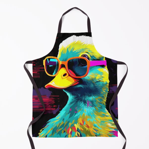 Artikelvorschau, Ente mit Brille Porträts Kunst. Tier bunt. Tierkissen. entworfen und verkauft von formform.