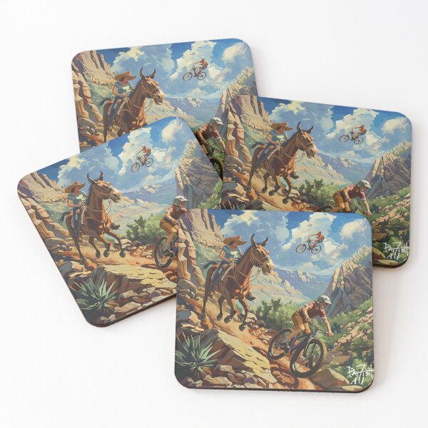 Item preview, Mules and Bikes on the Trail designed and sold by Pat Fish.