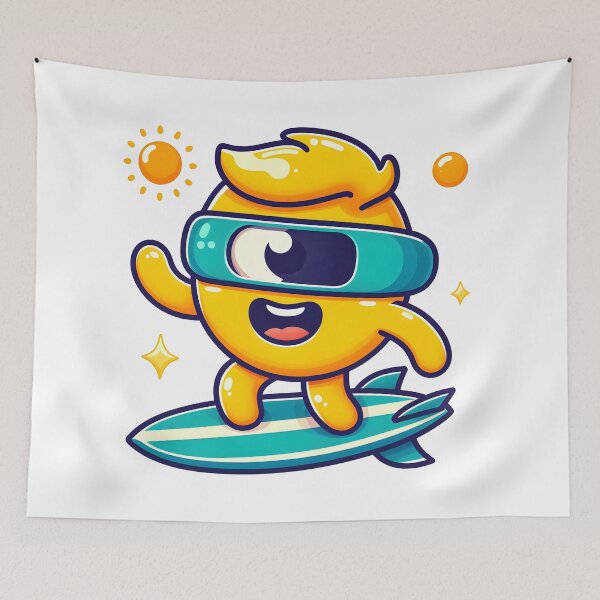 Item preview, Kawaii Sunny Cyclops With A Surfboard designed and sold by CanvasCutie.