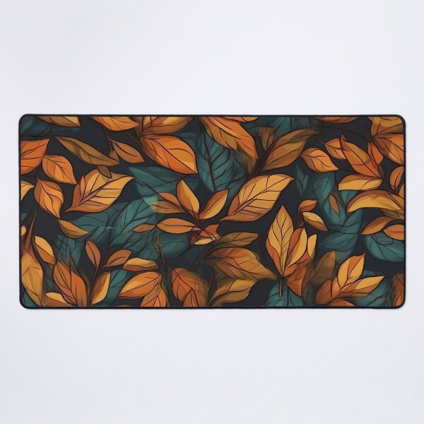 Item preview, Orange Green Leaves Cottagecore Seamless Pattern designed and sold by momosstyle.
