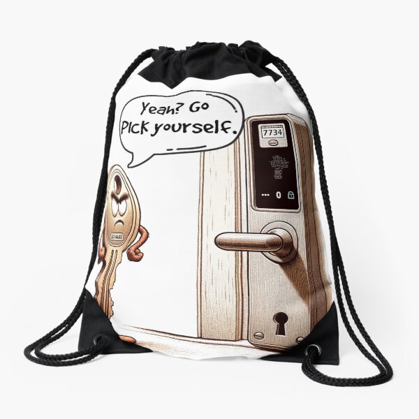 Analog versus digital. Drawstring Bag