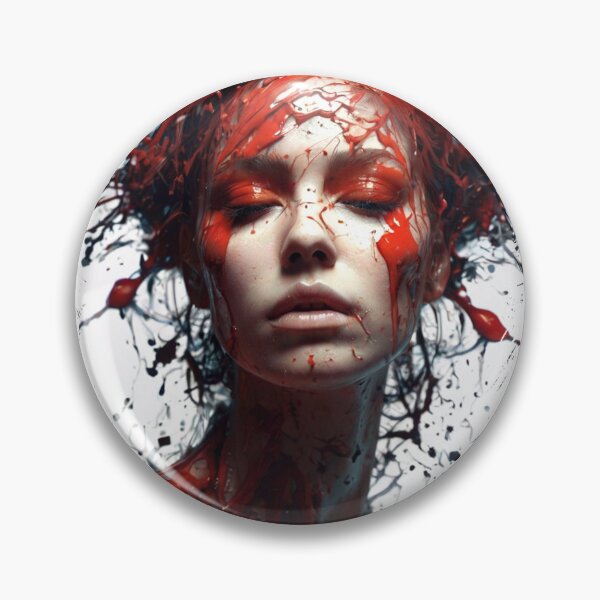 Item preview, Close-up portrait of beautiful woman with creative art   with paint splash designed and sold by AiPoliviosArt.