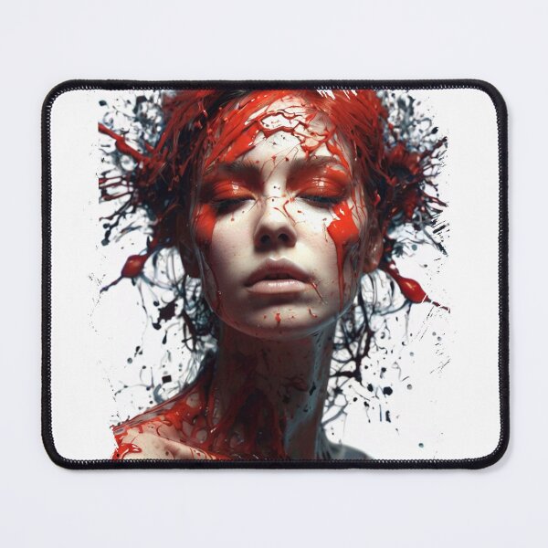 Item preview, Close-up portrait of beautiful woman with creative art   with paint splash designed and sold by AiPoliviosArt.