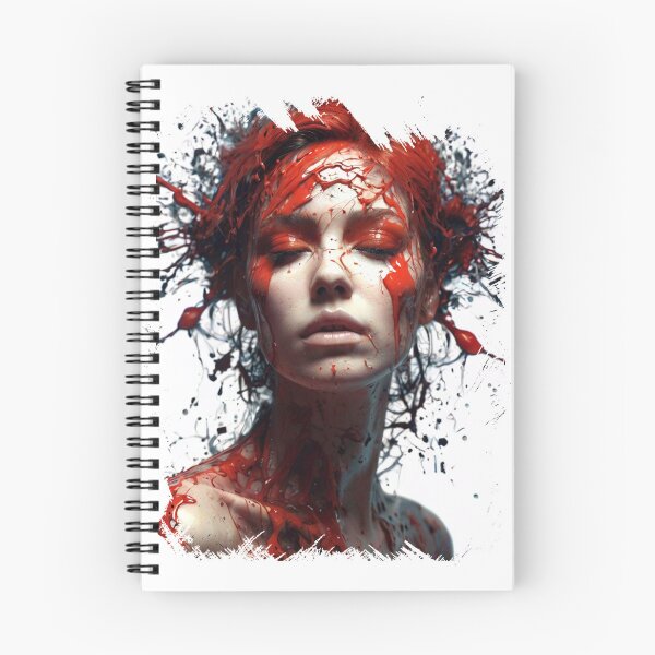 Item preview, Close-up portrait of beautiful woman with creative art   with paint splash designed and sold by AiPoliviosArt.