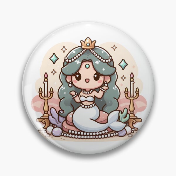 Item preview, Kawaii Enchanting Siren: Sporting A Pearl Necklace designed and sold by CanvasCutie.