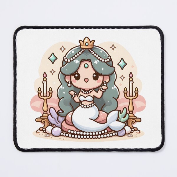 Item preview, Kawaii Enchanting Siren: Sporting A Pearl Necklace designed and sold by CanvasCutie.