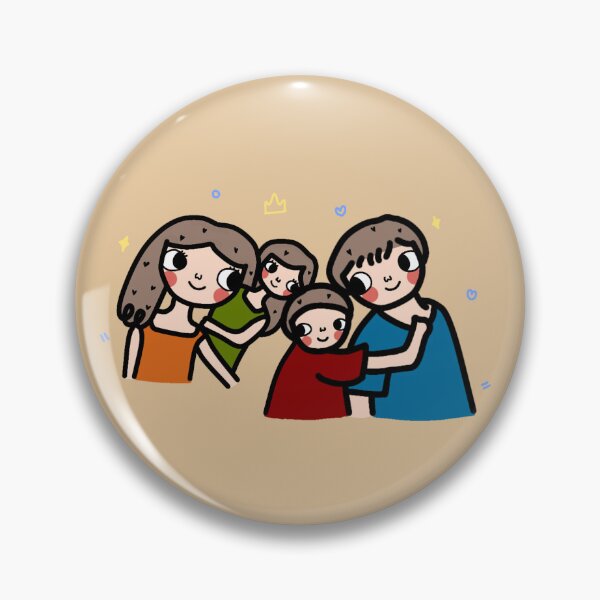 Item preview, Happy together. Portrait of cheerful multiracial family of four - mom, dad, son and toddler daughter looking to each other and laughing. designed and sold by olivepine69.