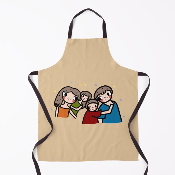 Item preview, Happy together. Portrait of cheerful multiracial family of four - mom, dad, son and toddler daughter looking to each other and laughing. designed and sold by olivepine69.