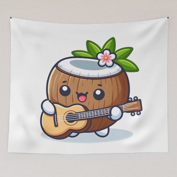 Item preview, Kawaii Coconut: Guitar designed and sold by CanvasCutie.