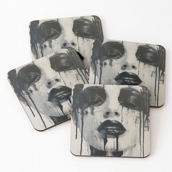 Item preview, Dripping paint edgy human face print designed and sold by dcrc.