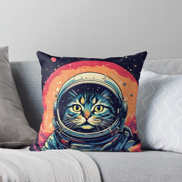 Item preview, Space cat, cat astronaut with colorful background. designed and sold by DesireeVDA.