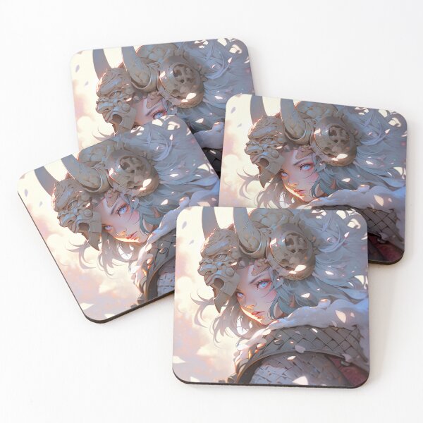Item preview, Ethereal Horned Fantasy Warrior Anime Girl designed and sold by bubblegoth.