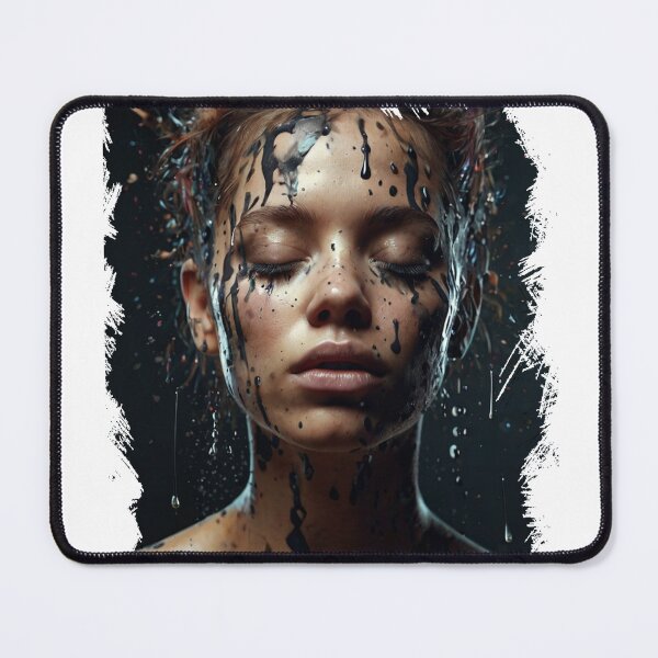 Item preview, Close-up portrait of beautiful woman with creative art with paint splash designed and sold by AiPoliviosArt.