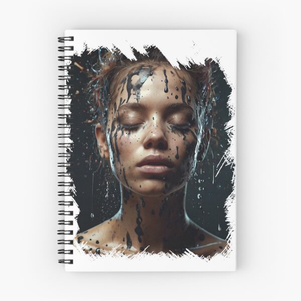 Item preview, Close-up portrait of beautiful woman with creative art with paint splash designed and sold by AiPoliviosArt.